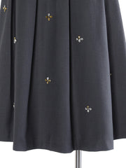 Luxury Crystal High-Waist Skirt