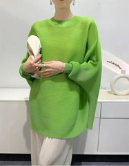 Luxury Pleats Batwing Top