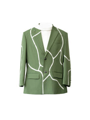 Men's Streetwear Asymmetric Panelled Blazer