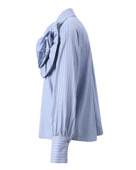 Oversized Pinstriped Blouse