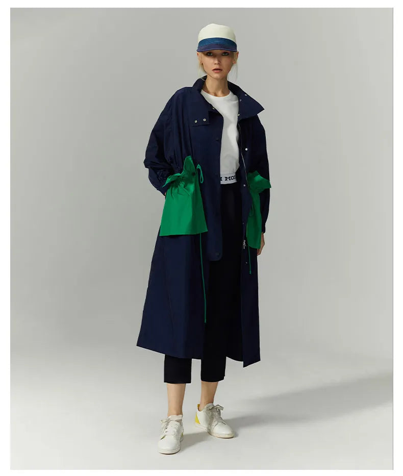 HEYFANCYSTYLE Trench Coat with Big Pockets