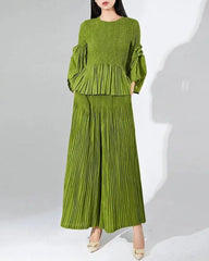 Luxury Formal Pleats Pants Set