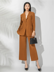 Luxury Micro-Pleated Pants Set