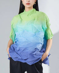 Luxury Pleated Asymmetric Top