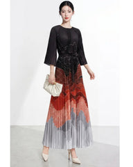 Luxury Plisse Ombre Dress