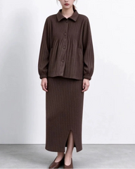 Luxury Thick Plissé Skirt Set