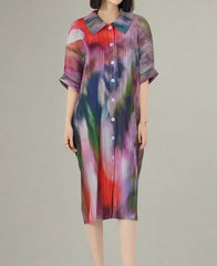 Luxury Plissé Blouse Dress