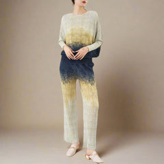 Luxury Plissé Knit Top & Pants Set