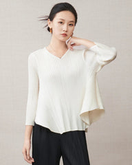 Luxe Pleated Asymmetric Top
