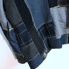 Men's Authentic Denim Patchwork Jacket Coat