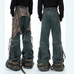 Men's Luxury Vegan Leather Jeans