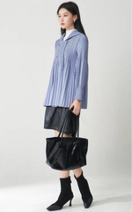 Luxury Pleated Hooded Jacket