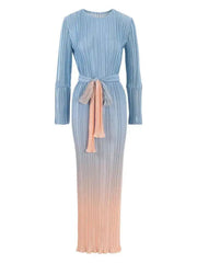 Elegant Ombre Plissé Dress