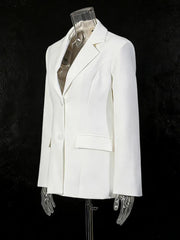 Open-Back Crystal Blazer