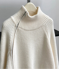 Luxury Ribbed Side-Zip Knit