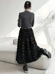 Luxury Floral Appliqué Skirt