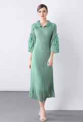 Luxury Cocktail Pleats Dress