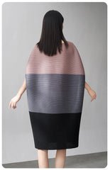 Luxury Pleated Batwing Dress