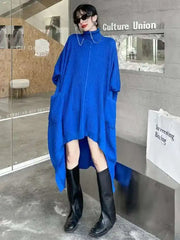 Luxury Asymmetrical Sweater Dress