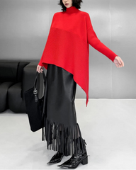 Luxury Oversized Asymmetric Knit