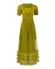 Elegant Pleated Tulle Dress