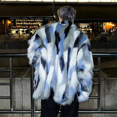 Men's Luxury Faux Fur Streetwear Jacket