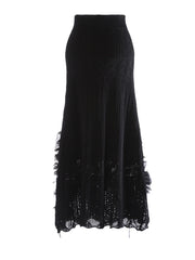 Luxury 3D Floral Knit Skirt
