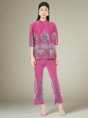 Luxury Pleats Top & Pants Set