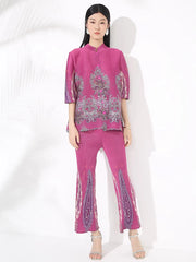Truly Pleated Fitted Pant Set