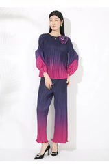 Luxe Japanese Pleated Two-Piece Set