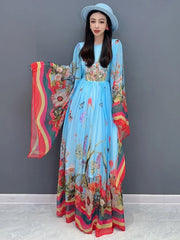HEYFANCYSTYLE Royal Garden Maxi Dress
