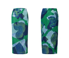 Premium Pleated Geometric Skirt