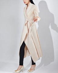 Premium Formal Plissé Duster Coat