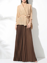 Co-ords Pleated Wrap Top & Pull-On Maxi Skirt