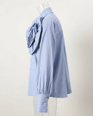 Oversized Pinstriped Blouse