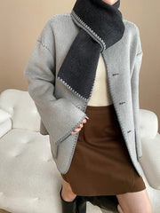Luxury Wool-Blend Jacket & Scarf