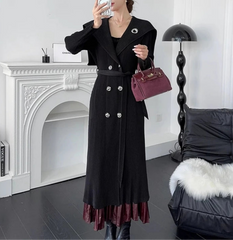 Luxury Pleated Trench Coat