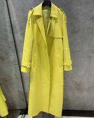 Genuine Sheepskin Couture Trench Coat