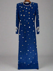 Luxury Crystal Embellished Maxi Dress