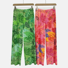 Luxury Pleated Botanical Pants