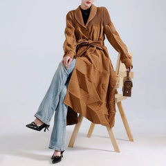 Luxury 3D Plissé Trench Coat