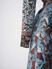 Luxury Japanese Pleats Long Coat