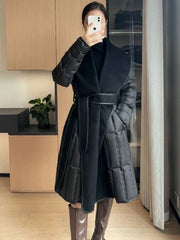 Warm Women's Wool Blend Wrap Coat