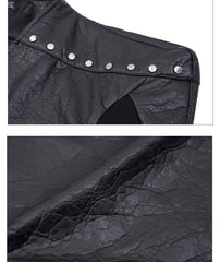 Men's Cropped Vegan Leather Jacket