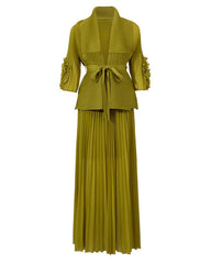 Luxury Formal Pleated 2-Piece