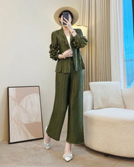 Luxury Plissé Two-Piece Set