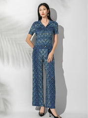 Elegant Pleated 2-Piece Set