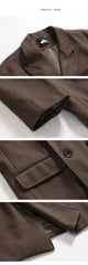 Men's Signature Brown Ultra Long Wool Coat