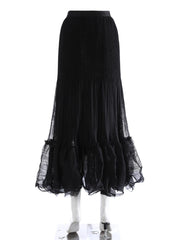 Pleated Chiffon Tulle Skirt