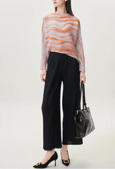 Luxury Micro-Pleated Knit Top